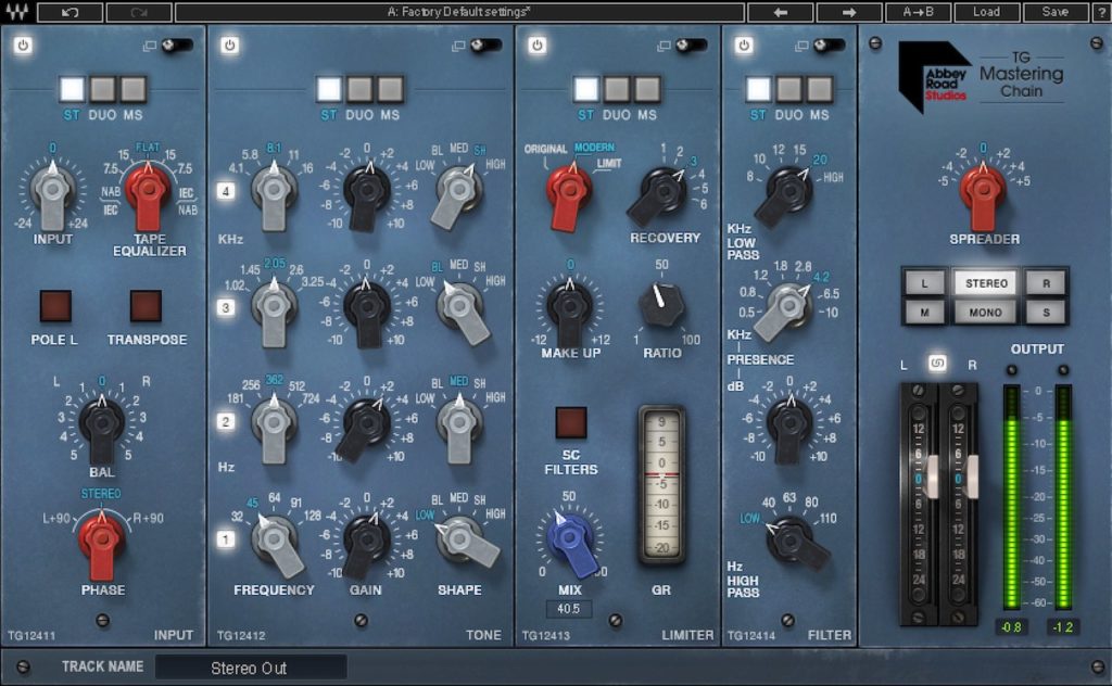 Waves Abbey Road TG Mastering Chain plugin - Best Waves Plugins for Mastering