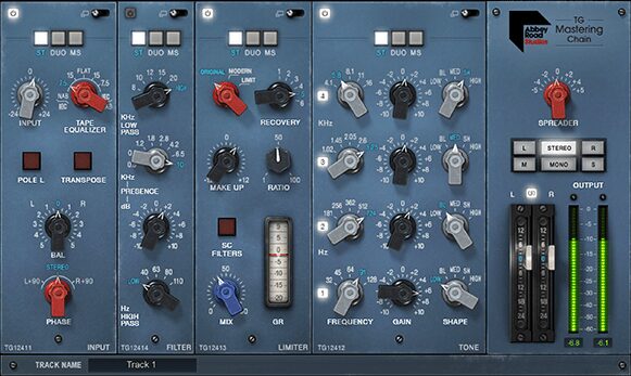 Waves Abbey Road TG Mastering Chain plugin interface