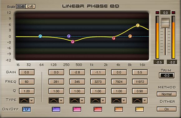 Waves Linear Phase EQ plugin interface