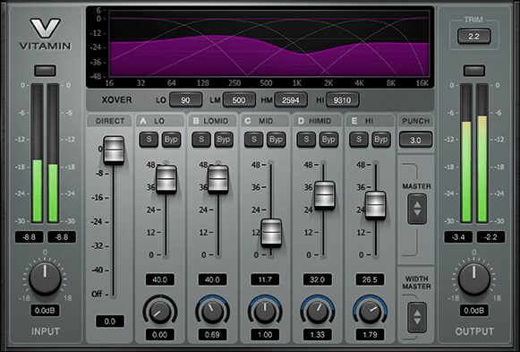 Waves Vitamin Sonic Enhancer plugin interface