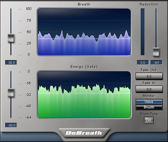 Waves DeBreath plugin interface