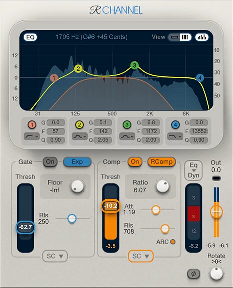 Waves Renaissance Channel plugin interface