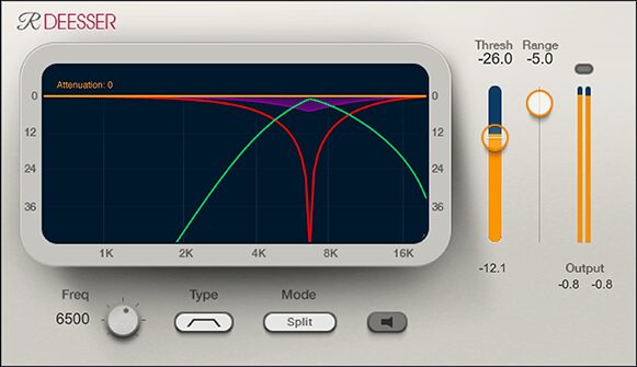 Waves Renaissance DeEsser plugin interface