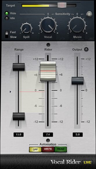 Waves Vocal Rider plugin interface