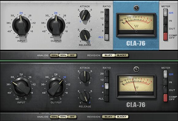 Waves CLA-76 Compressor / Limiter plugin interface