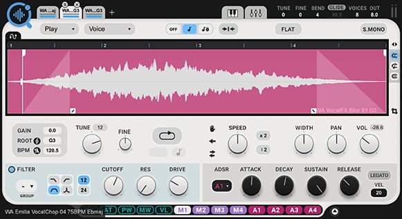 Waves CR8 Creative Sampler plugin interface