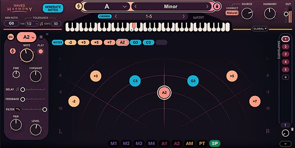 Waves Harmony plugin interface
